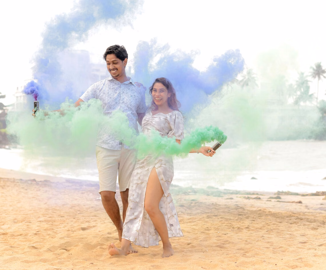 Sri Lanka glamour model Chamodya & Sarjun exclusive fashion photoshoot in Colombo outdoor studio - YOU Magazine