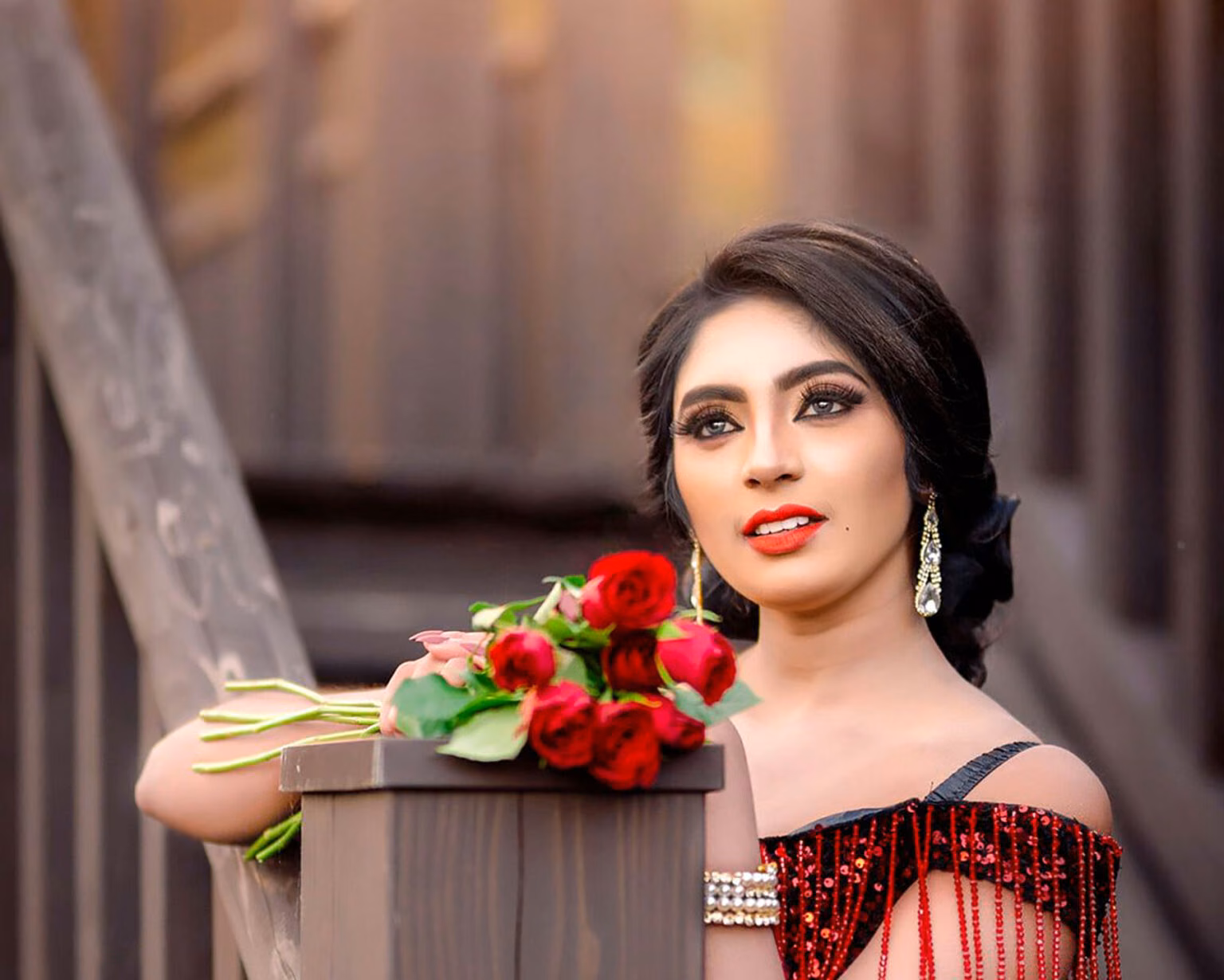 Sri Lanka glamour model Sheshani exclusive fashion photoshoot in Colombo outdoor studio - YOU Magazine