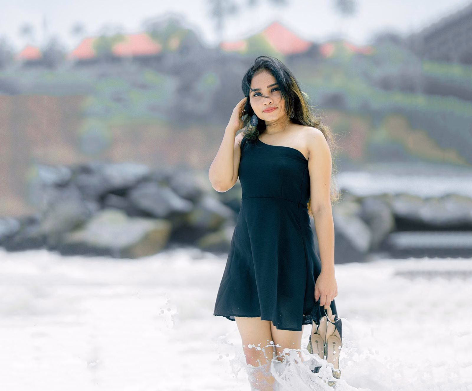 Sri Lanka glamour model Vimasha exclusive fashion photoshoot in Colombo outdoor studio - YOU Magazine